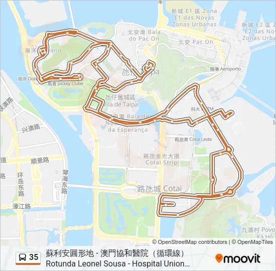 35 Bus Line Map