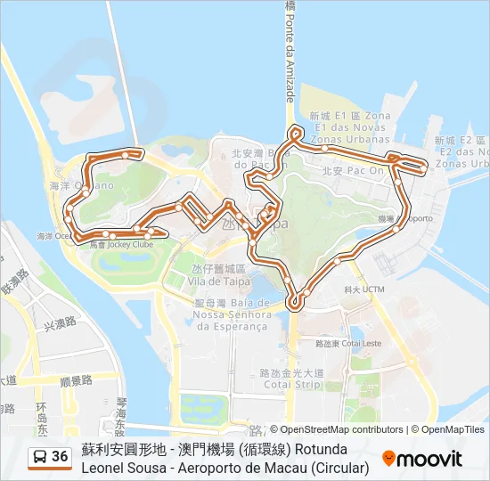 36 Bus Line Map