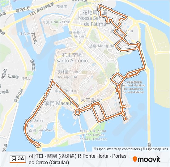 3a Route: Schedules, Stops & Maps - 司打口總站Praça Ponte Horta / Terminal ( Updated)