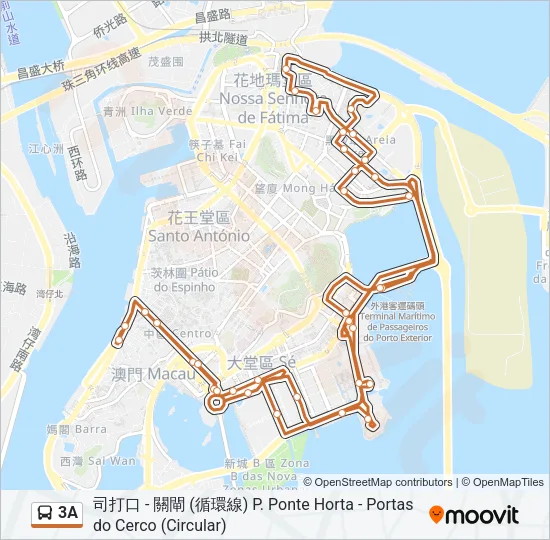 3A Bus Line Map