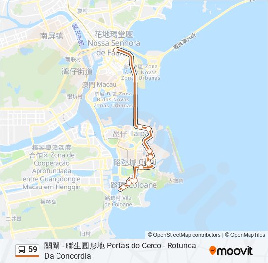 巴士59的線路圖