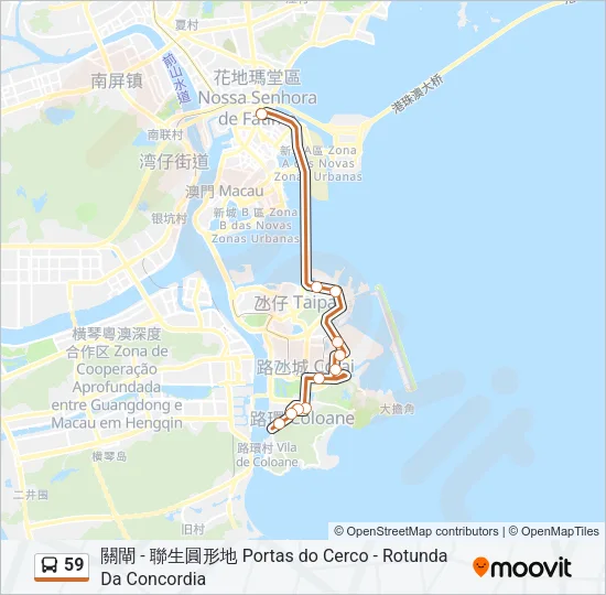 59 Bus Line Map