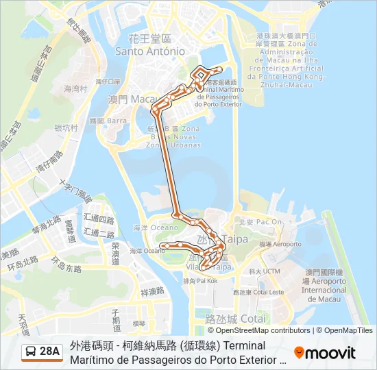 28A Bus Line Map