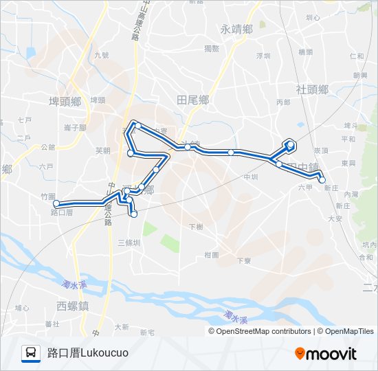 巴士8B的線路圖