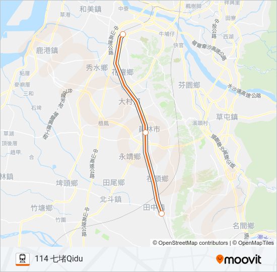 火車自強號TZE-CHIANG LIMITED EXPRESS的線路圖