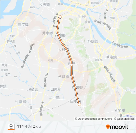 自強號TZE-CHIANG LIMITED EXPRESS Train Line Map