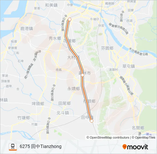 自強號TZE-CHIANG LIMITED EXPRESS Train Line Map
