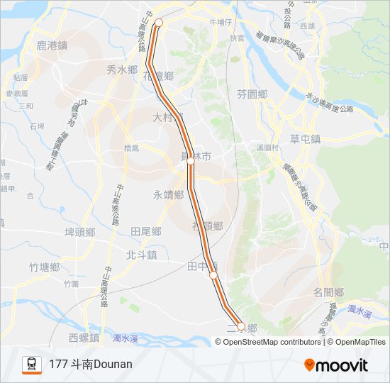 火車自強號TZE-CHIANG LIMITED EXPRESS的線路圖