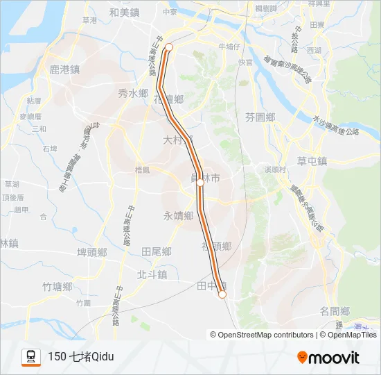 自強號TZE-CHIANG LIMITED EXPRESS Train Line Map