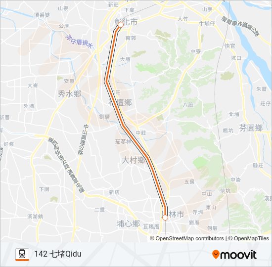 自強號TZE-CHIANG LIMITED EXPRESS Train Line Map