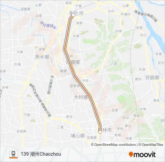 自強號TZE-CHIANG LIMITED EXPRESS Train Line Map