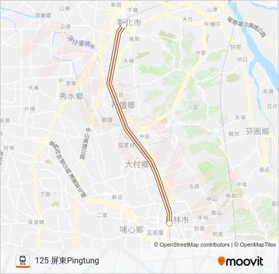 自強號TZE-CHIANG LIMITED EXPRESS Train Line Map