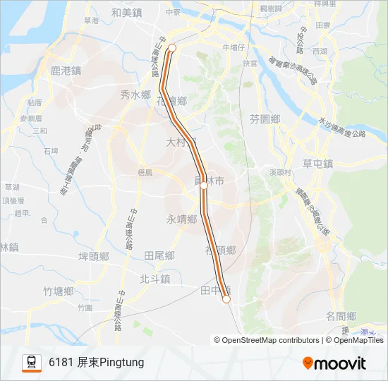 自強號TZE-CHIANG LIMITED EXPRESS Train Line Map