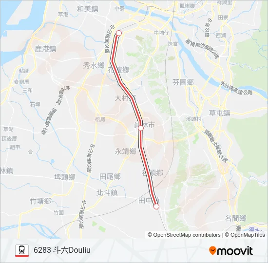 普悠瑪號PUYUMA EXPRESS Train Line Map