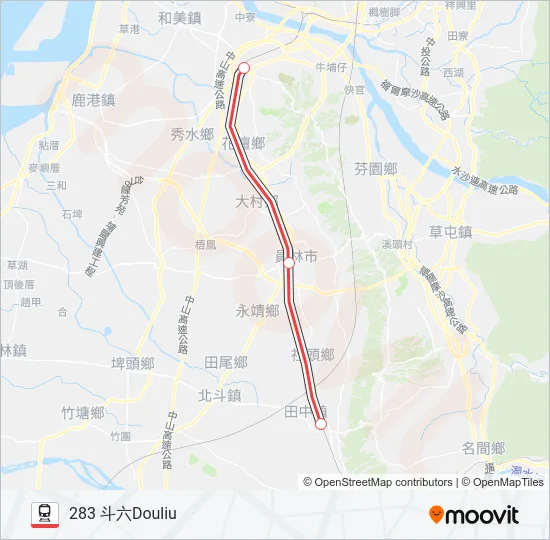 普悠瑪號PUYUMA EXPRESS Train Line Map