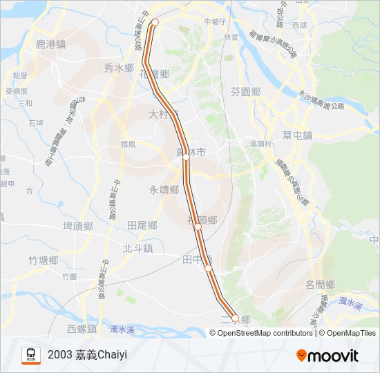 火車區間快FAST LOCAL TRAIN的線路圖