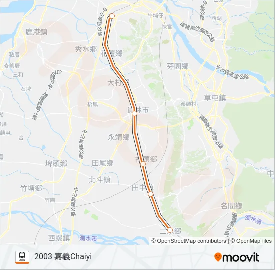 區間快FAST LOCAL TRAIN Train Line Map