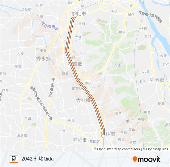 火車區間快FAST LOCAL TRAIN的線路圖