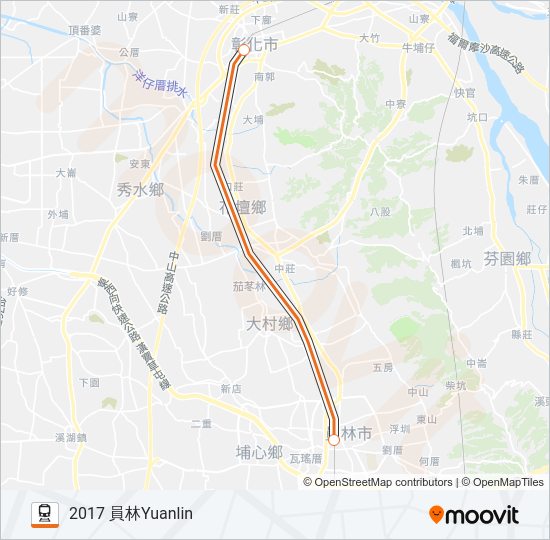 火車區間快FAST LOCAL TRAIN的線路圖