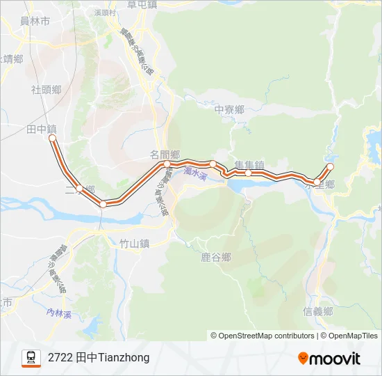 集集線JIJI LINE 區間車LOCAL TRAIN Train Line Map