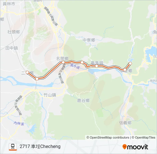 集集線JIJI LINE 區間車LOCAL TRAIN Train Line Map