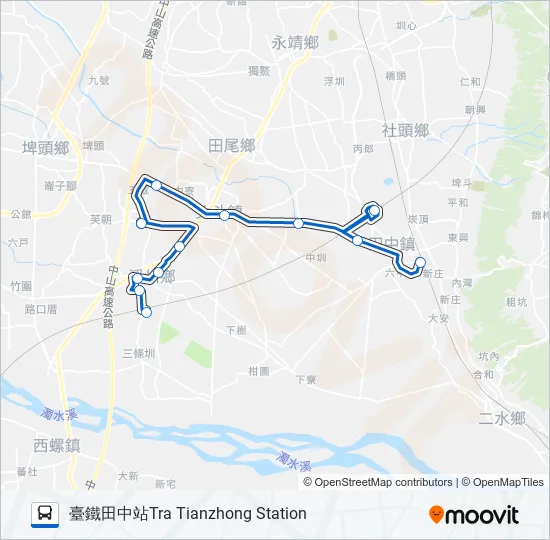 8 Bus Line Map