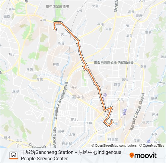 巴士6副 (臺中)的線路圖
