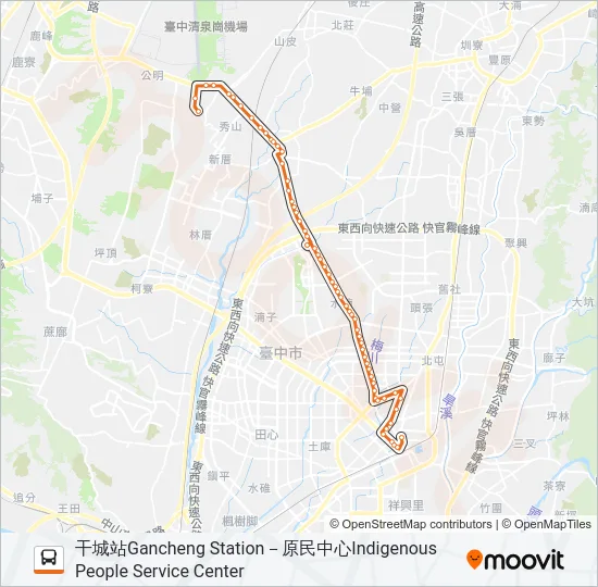 6副 (臺中) Bus Line Map