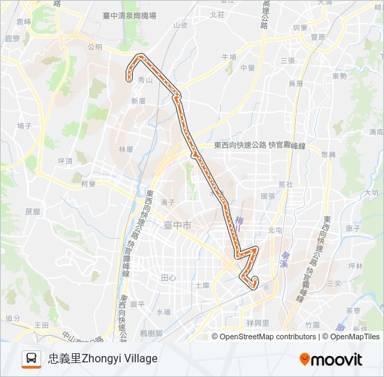 巴士6 (臺中)的線路圖