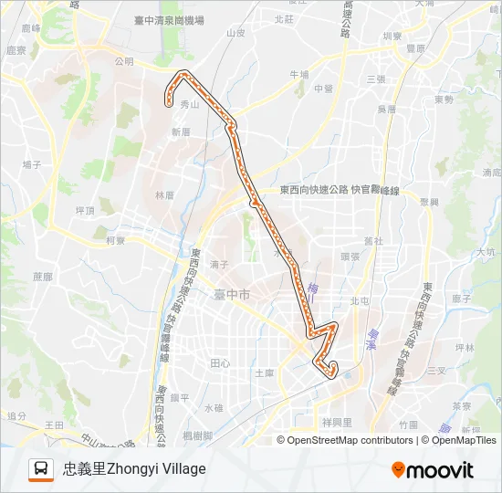 6 (臺中) Bus Line Map