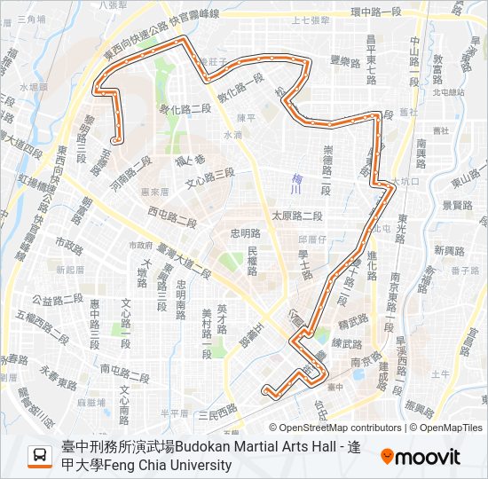 巴士8 (臺中)的線路圖