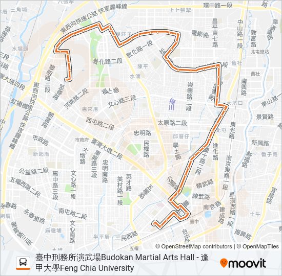 巴士8 (臺中)的線路圖