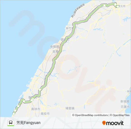 1652 Bus Line Map