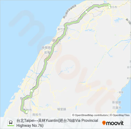 1616B Bus Line Map