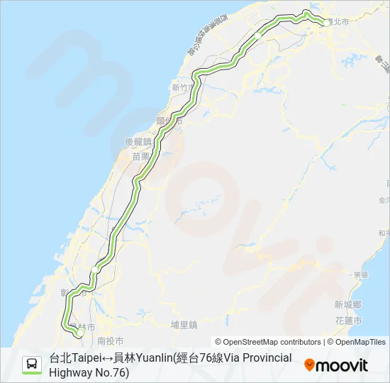 1616B Bus Line Map