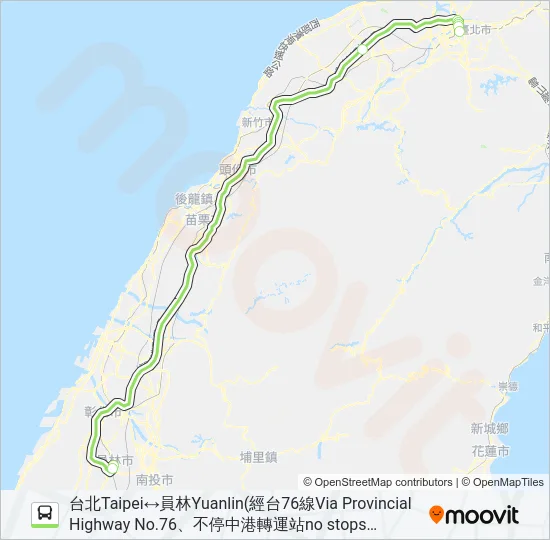 1616C Bus Line Map