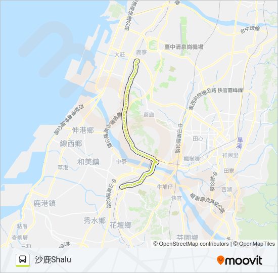 巴士180的線路圖