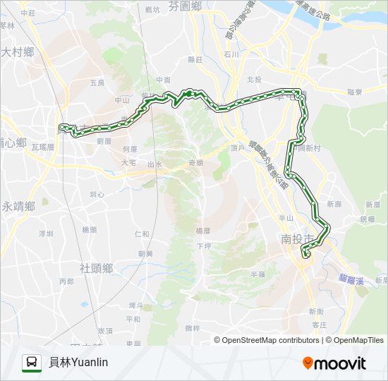 巴士6924的線路圖