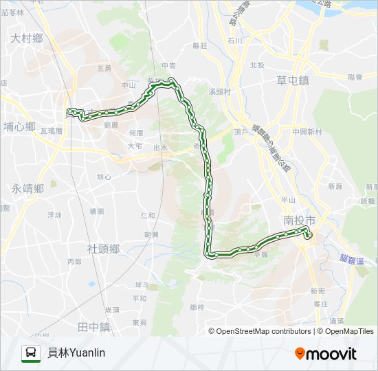巴士6925的線路圖
