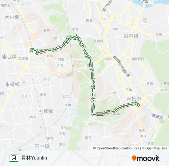 巴士6925的線路圖