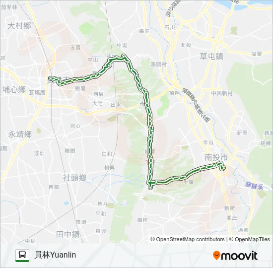 6925A Bus Line Map