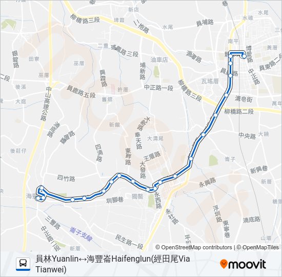 巴士6706的線路圖