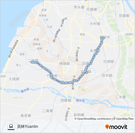 6707 bus Line Map