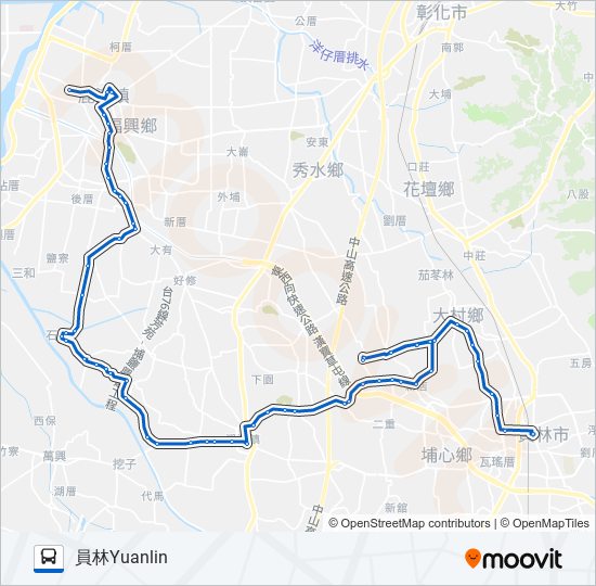 6704A bus Line Map