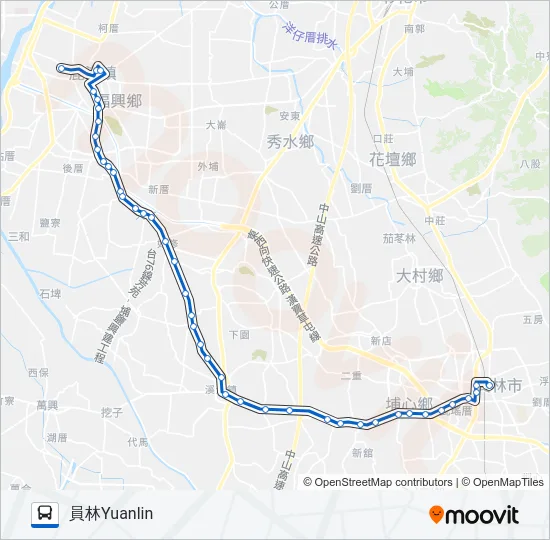 6705A Bus Line Map