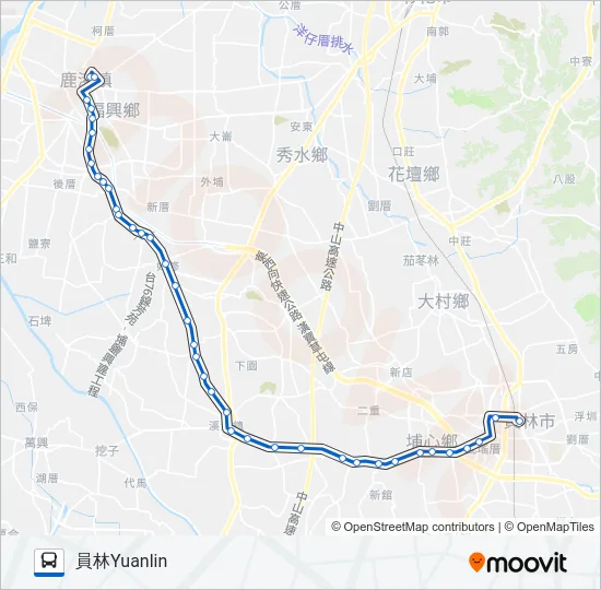 6705B Bus Line Map