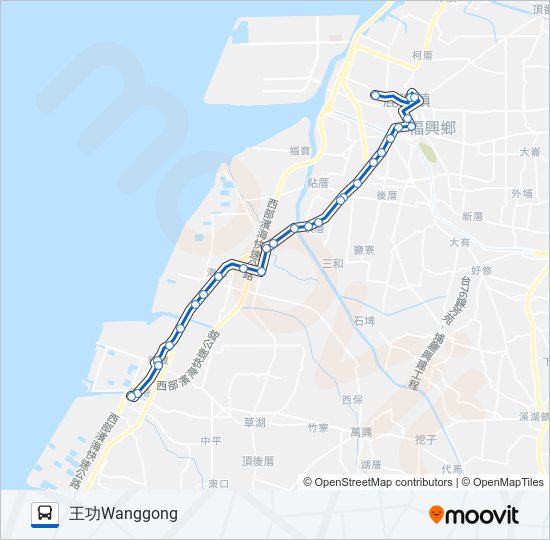 6708A bus Line Map