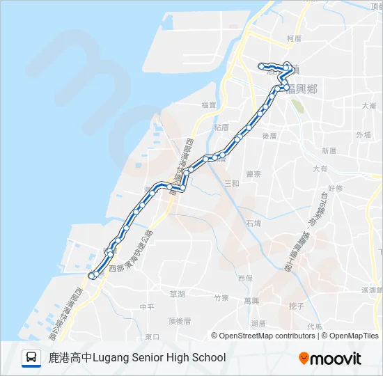 6708A Bus Line Map