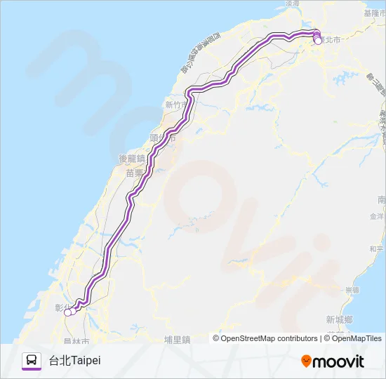 1828 Bus Line Map