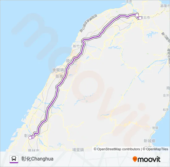 1828 Bus Line Map